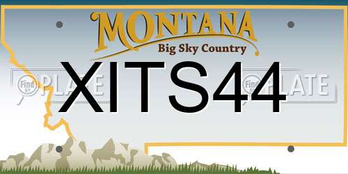 XITS44 Montana License Plate