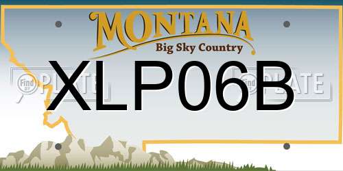 XLP06B Montana License Plate