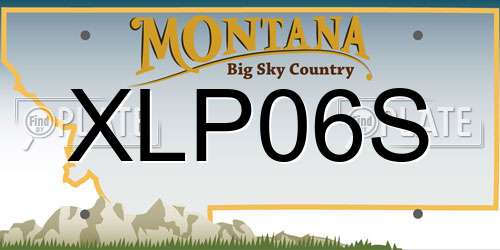 XLP06S Montana License Plate