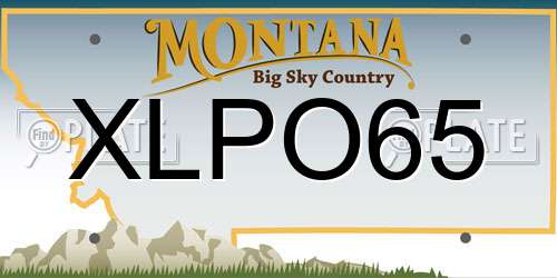 XLPO65 Montana License Plate