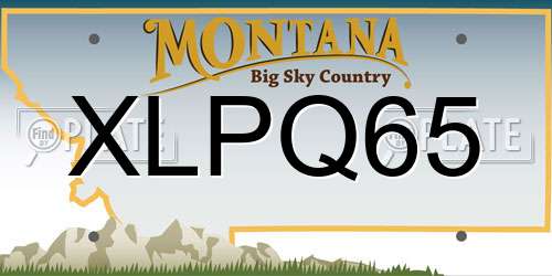 XLPQ65 Montana License Plate