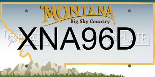 XNA96D Montana License Plate
