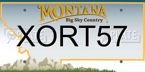 XORT57 Montana License Plate