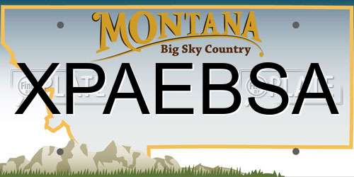 XPAEBSA Montana License Plate
