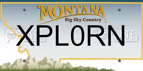 XPL0RN Montana License Plate