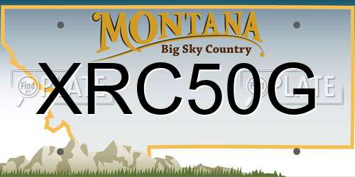 XRC50G Montana License Plate