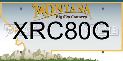 XRC80G Montana License Plate