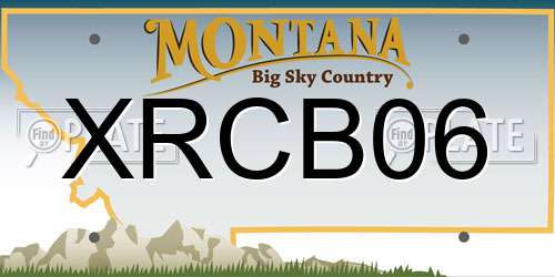 XRCB06 Montana License Plate