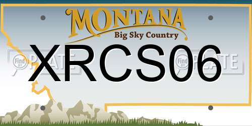 XRCS06 Montana License Plate