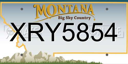 XRY5854 Montana License Plate