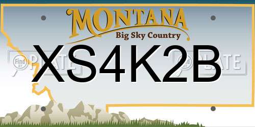 XS4K2B Montana License Plate