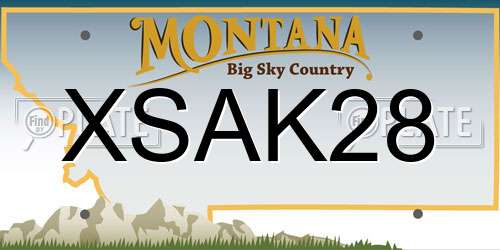 XSAK28 Montana License Plate