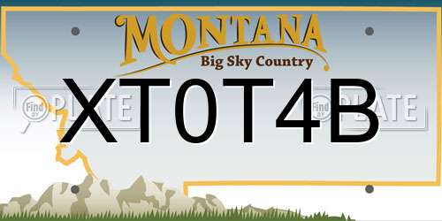 XT0T4B Montana License Plate