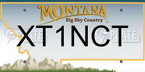 XT1NCT Montana License Plate