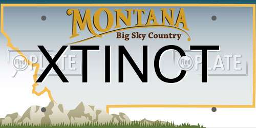 XTINCT Montana License Plate