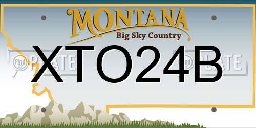 XTO24B Montana License Plate