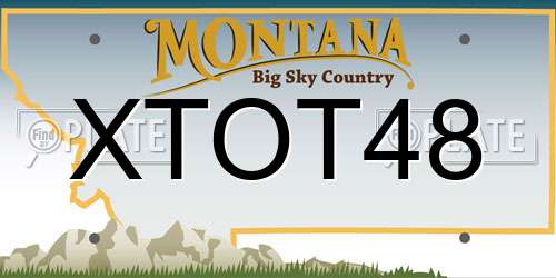 XTOT48 Montana License Plate