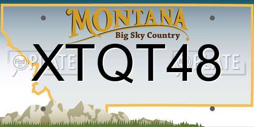 XTQT48 Montana License Plate