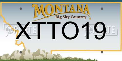 XTTO19 Montana License Plate