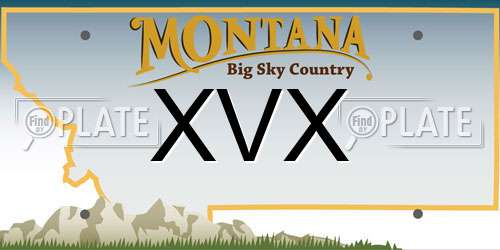 XVX Montana License Plate