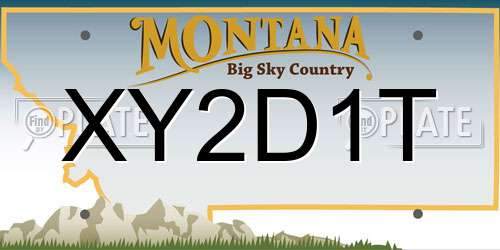 XY2D1T Montana License Plate
