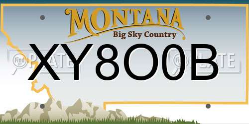XY8O0B Montana License Plate