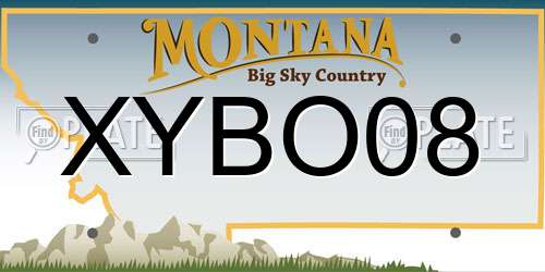 XYBO08 Montana License Plate
