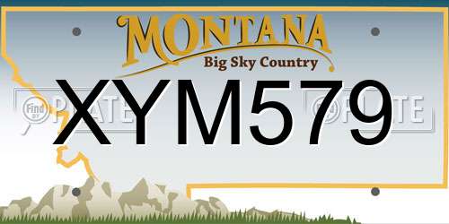 XYM579 Montana License Plate