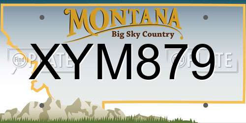 XYM879 Montana License Plate