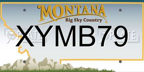 XYMB79 Montana License Plate