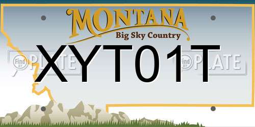 XYT01T Montana License Plate