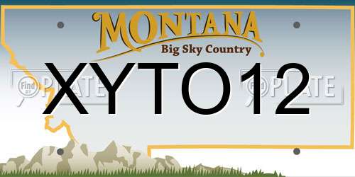 XYTO12 Montana License Plate