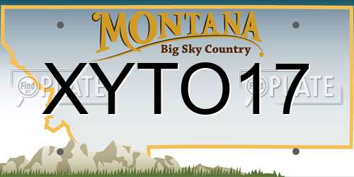 XYTO17 Montana License Plate