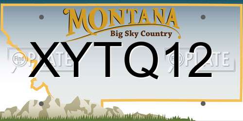 XYTQ12 Montana License Plate