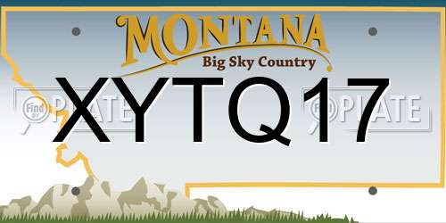 XYTQ17 Montana License Plate