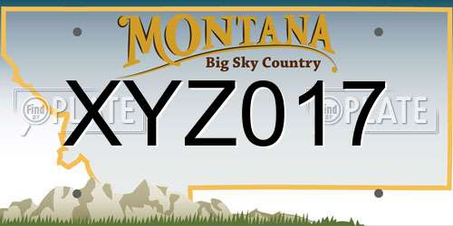 XYZ017 Montana License Plate