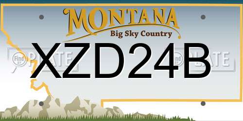 XZD24B Montana License Plate