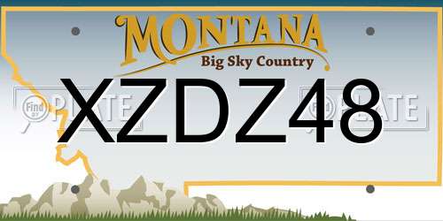 XZDZ48 Montana License Plate