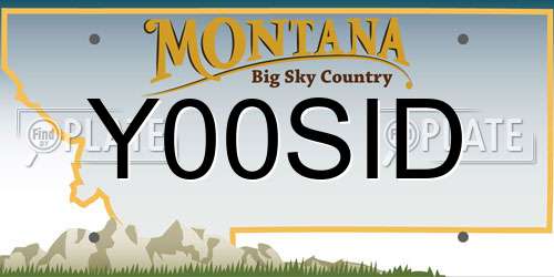 Y00SID Montana License Plate