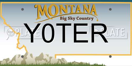 Y0TER Montana License Plate