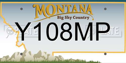 Y108MP Montana License Plate