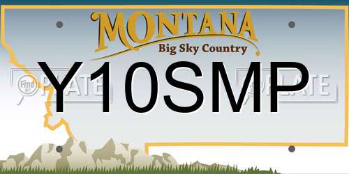 Y10SMP Montana License Plate