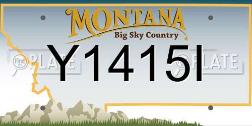 Y1415I Montana License Plate