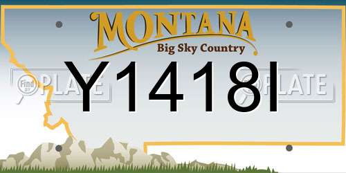 Y1418I Montana License Plate