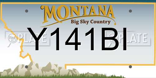 Y141BI Montana License Plate