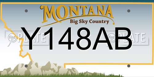 Y148AB Montana License Plate