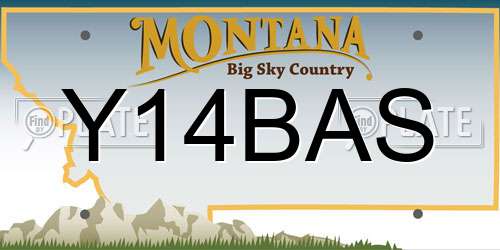 Y14BAS Montana License Plate