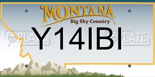 Y14IBI Montana License Plate