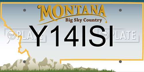 Y14ISI Montana License Plate