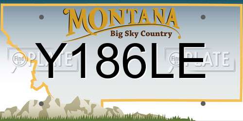 Y186LE Montana License Plate